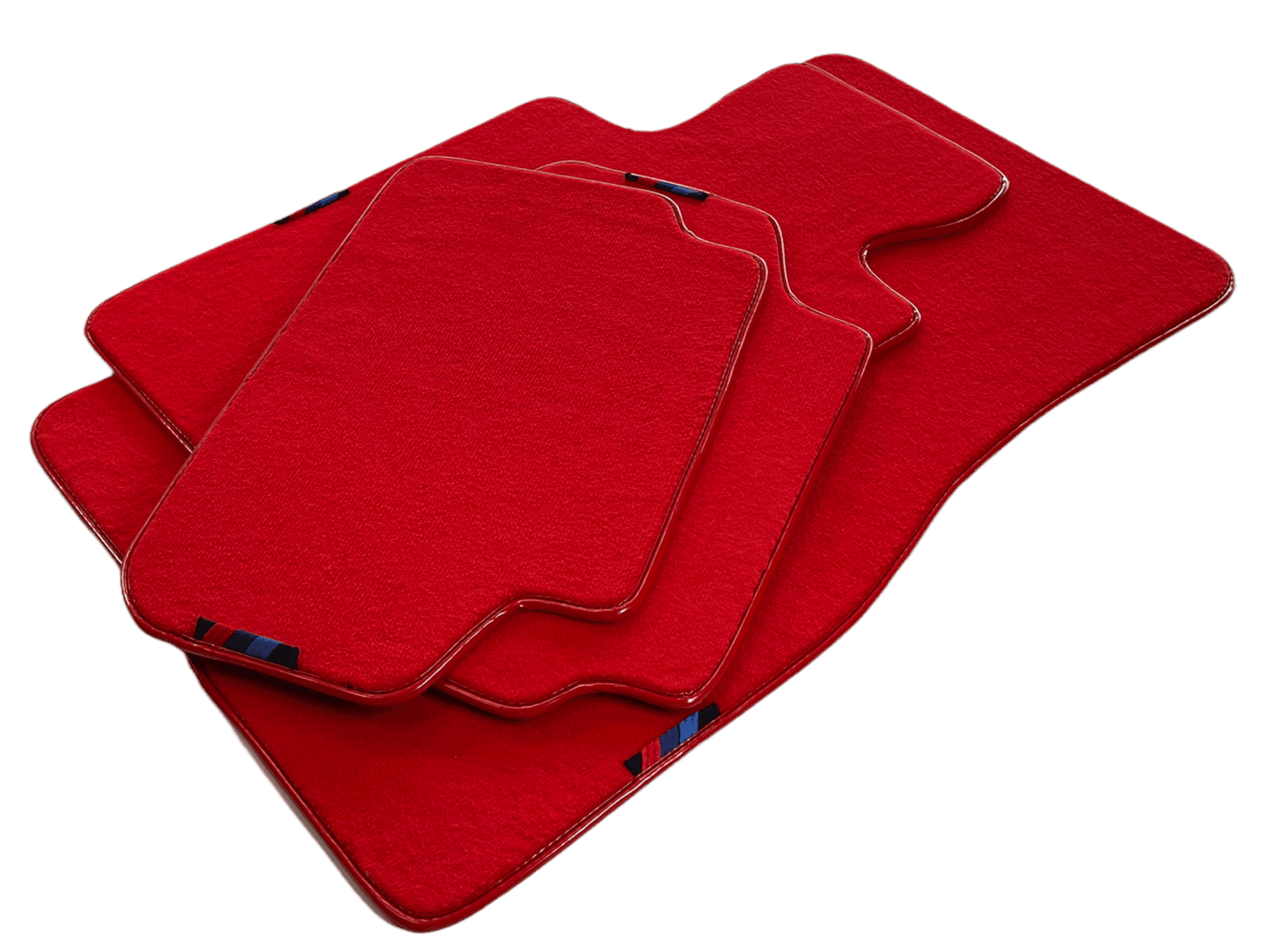 Red Mats For BMW 5 Series E34 Sedan With M Package AutoWin Brand - AutoWin