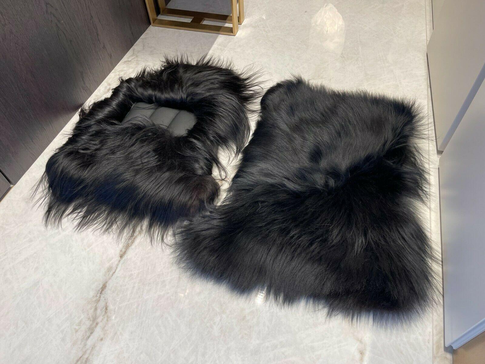Sheepskin Floor Mats For Rolls Royce Cullinan Rr31 2018-2023 Er56 Design Brand - AutoWin