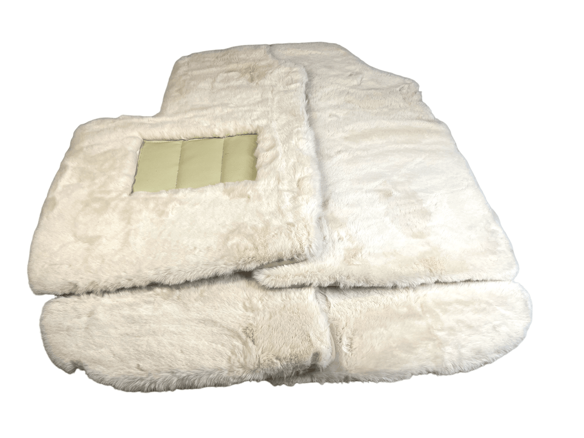 White Sheepskin Floor Mats For Bentley Continental GT (2003–2011) Er56 Design - AutoWin