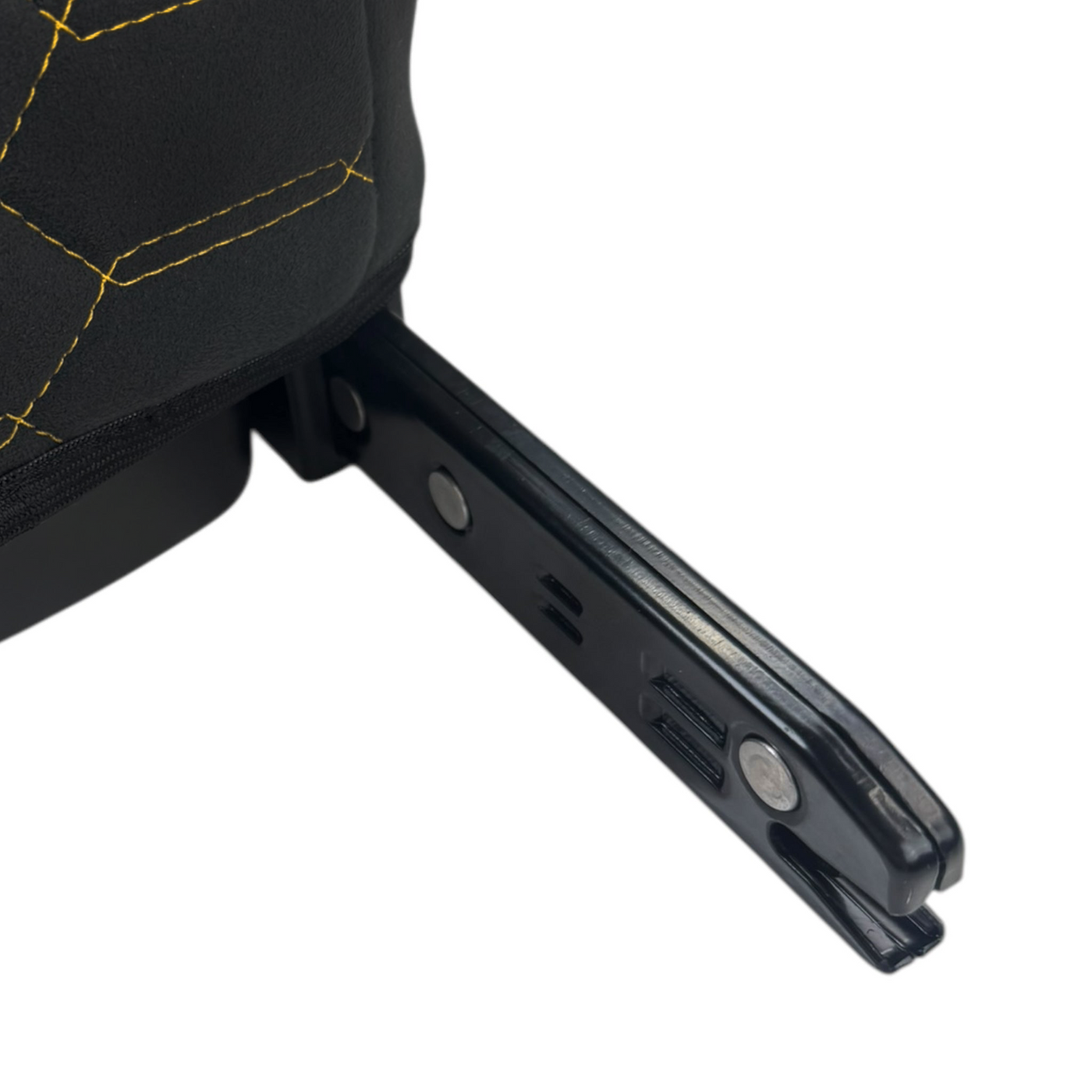 Black Alcantara Backless Car Seat for Kids with Yellow Leather | Lamborghini Urus