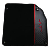 Black Floor Mats for Lamborghini Aventador SV with Carbon Fiber - AutoWin