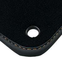 Black Floor Mats for Lamborghini Aventador SV | Orange Edition - AutoWin