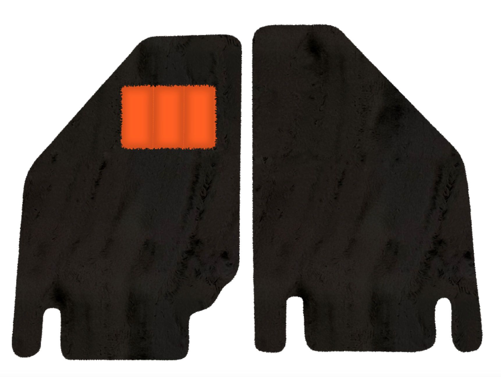 Black Floor Mats for Lamborghini Countach (1974–1990) with Leather - AutoWin