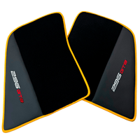 Premium Black Floor Mats for Ferrari 296 GTS (2022-2024) with Yellow Trim