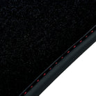 Black Floor Mats for Ferrari Roma (2021-2024) with Red Alcantara Leather - AutoWin