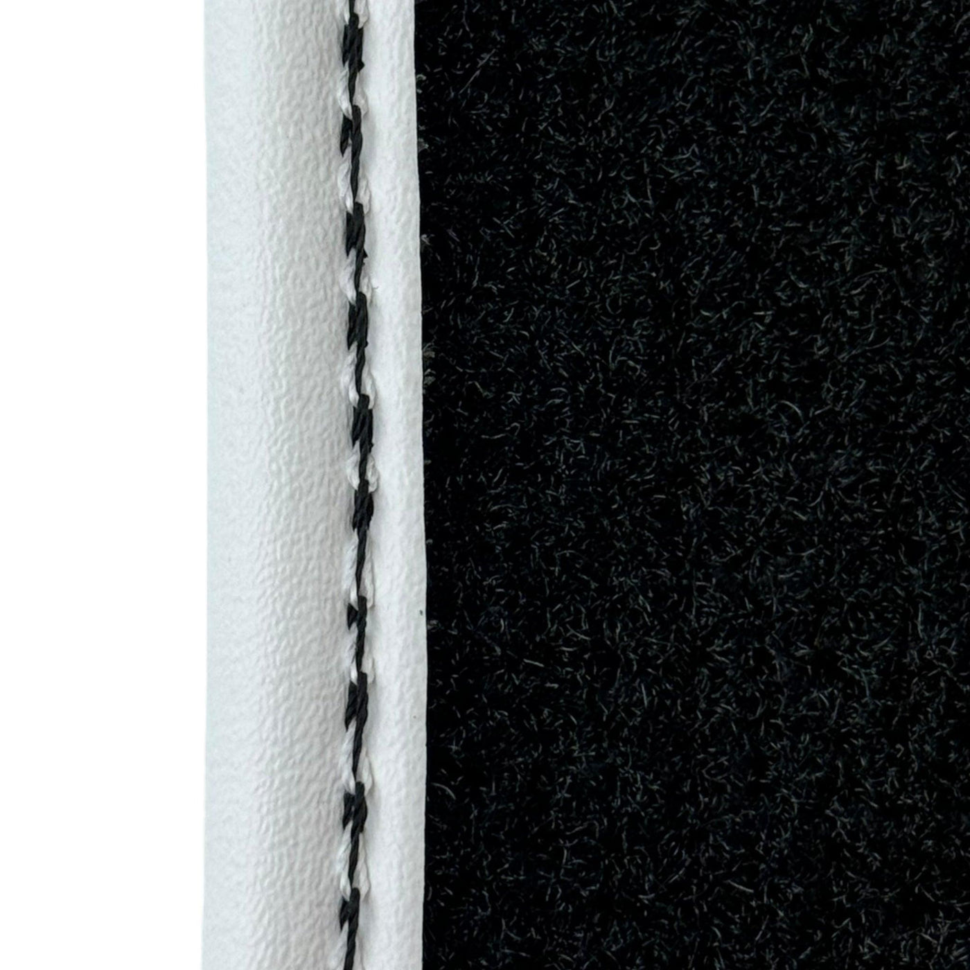 Black Floor Mats for Lamborghini Huracan EVO (2014-2023) with White Trim - AutoWin