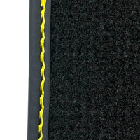 Black Leather Floor Mats for Rolls-Royce Ghost Series II (2021-2024) ER56 Design - AutoWin