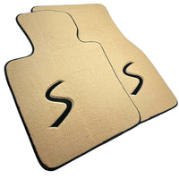 Beige Floor Mats for Mini Cabrio R56 Convertible (2009-2016) - AutoWin