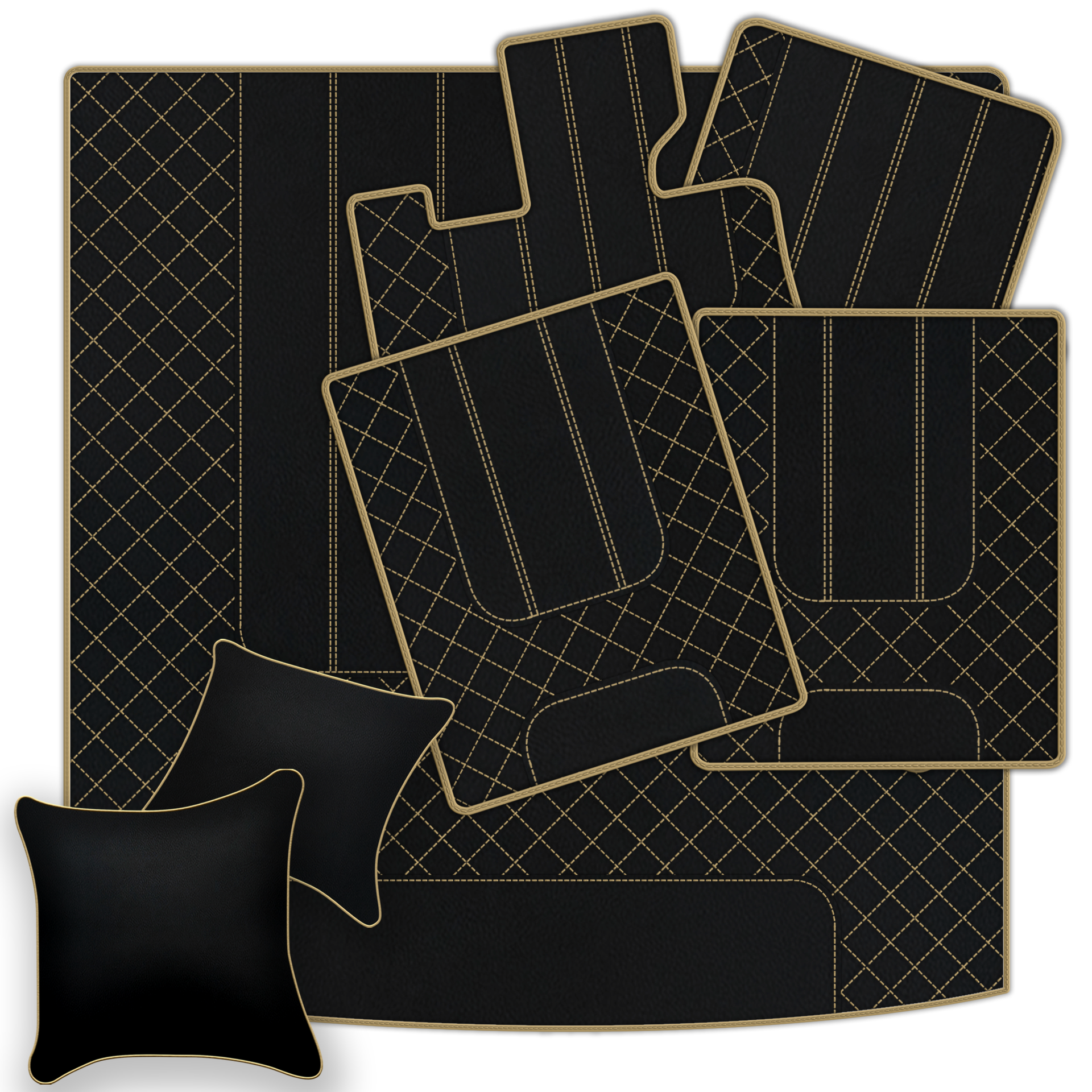 Customizable Leather Trunk Floor Mats with AW1 Pattern for Bentley Red Label RL (1998-2009) - AutoWin