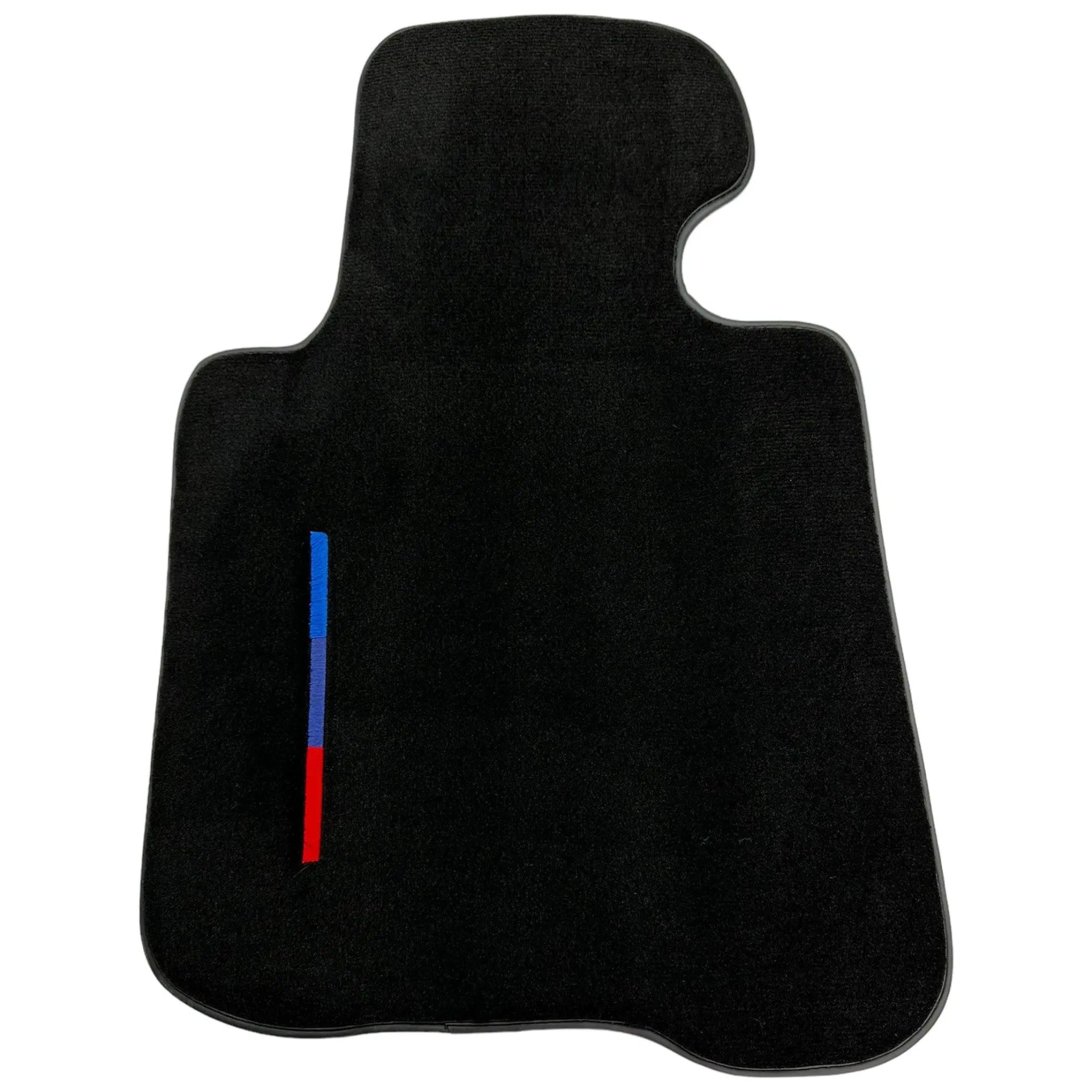 Black Floor Mats For BMW 4 Series F32 With Color Stripes Tailored Set Perfect Fit - AutoWin