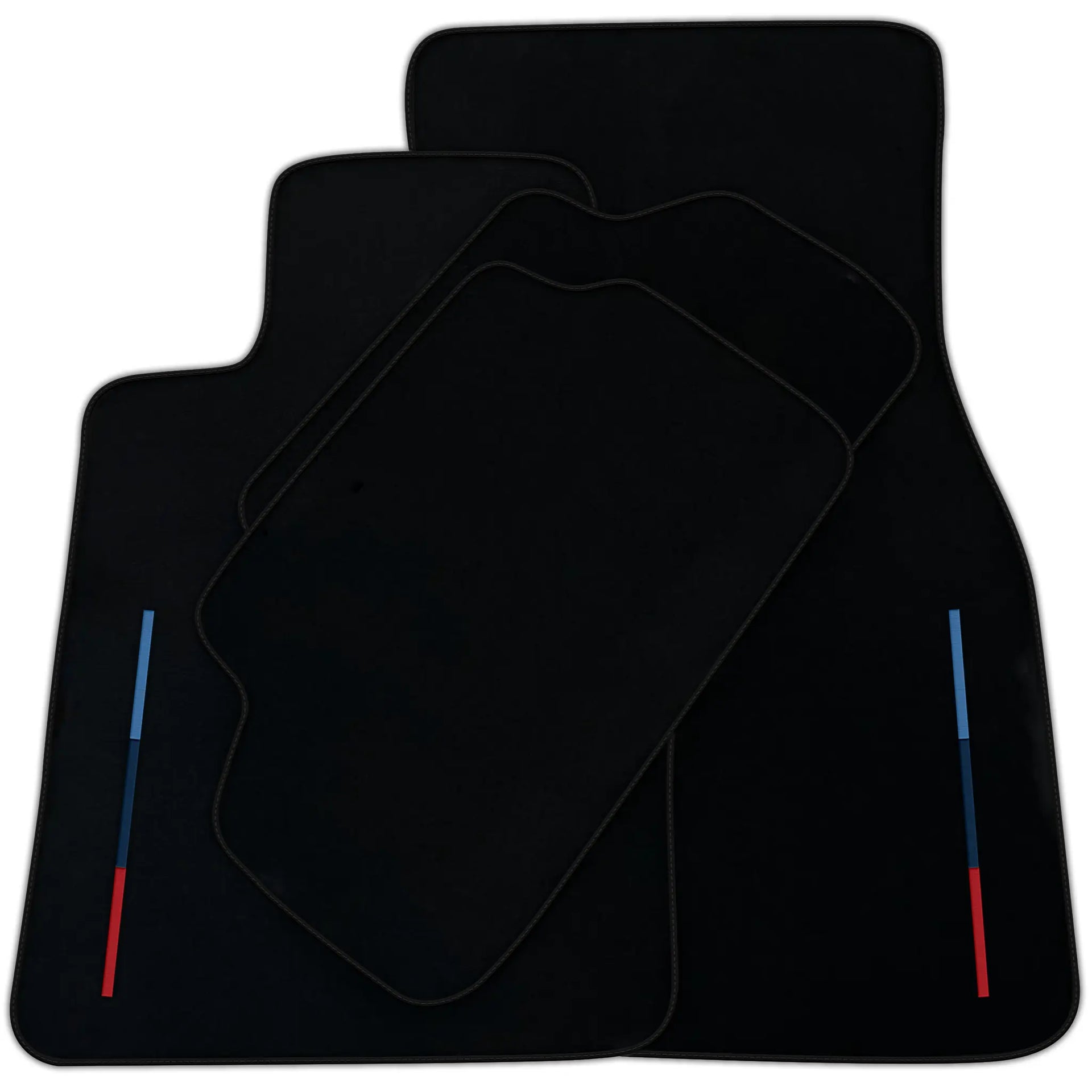 Black Floor Mats For BMW X5 Series E70 LCI With Color Stripes Tailored Set Perfect Fit | Various Trim Colors
