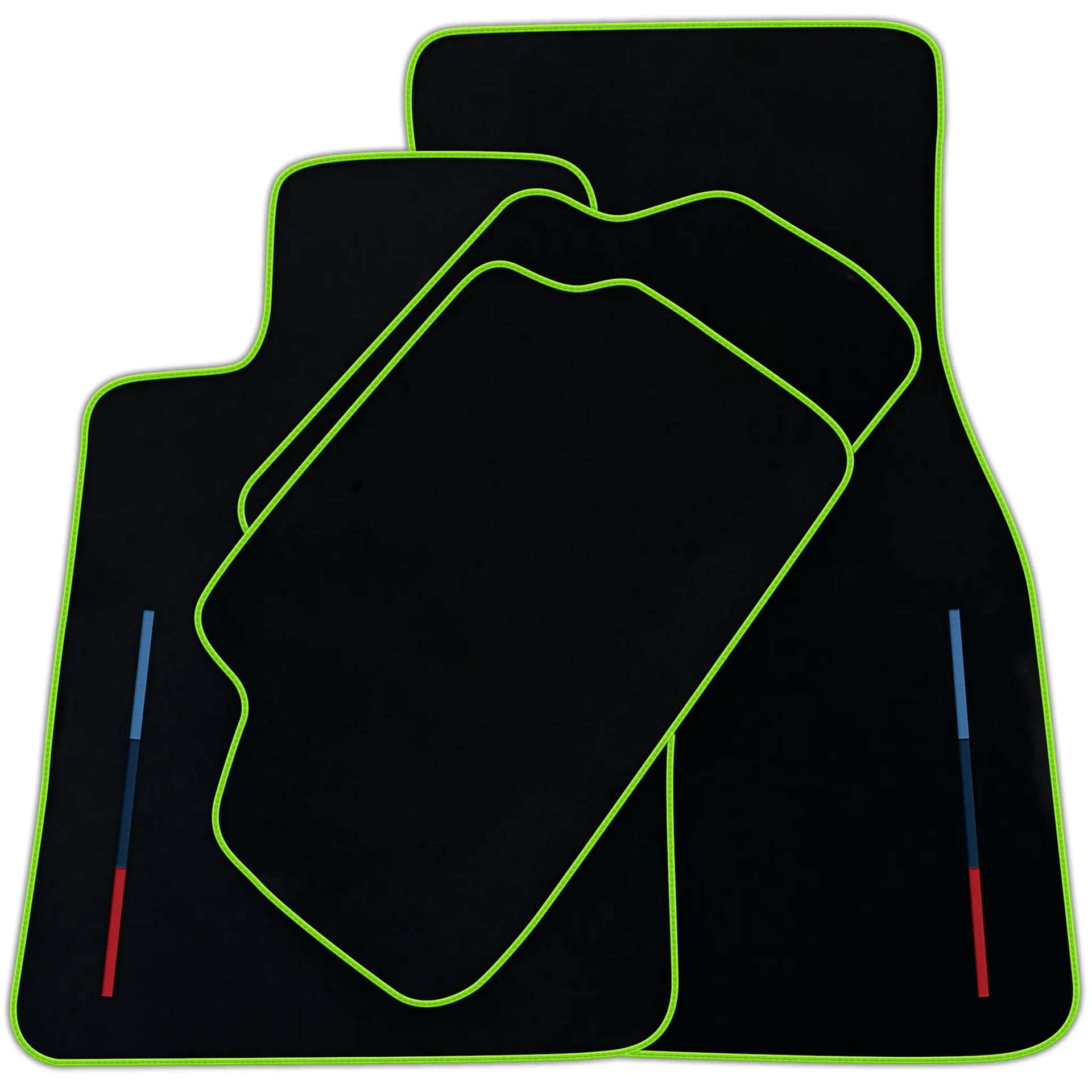 Black Floor Mats For BMW X5 Series E70 LCI With Color Stripes Tailored Set Perfect Fit | Various Trim Colors