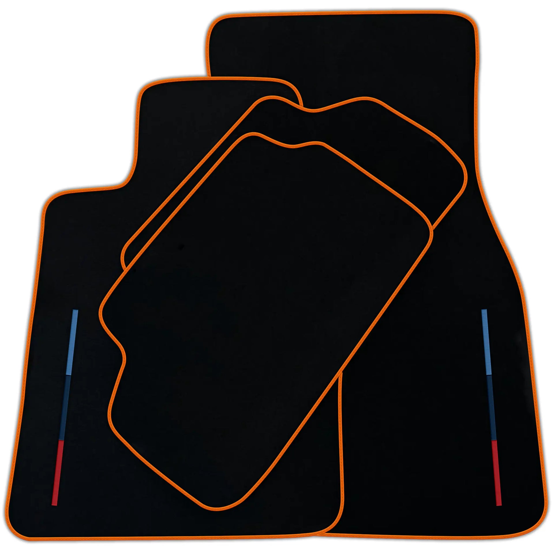 Black Floor Mats For BMW X5 Series E70 LCI With Color Stripes Tailored Set Perfect Fit | Various Trim Colors