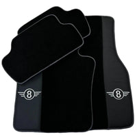 Black Floor Mats for Mini Cabrio R56 Convertible (2009-2016) with Gray Trim - AutoWin