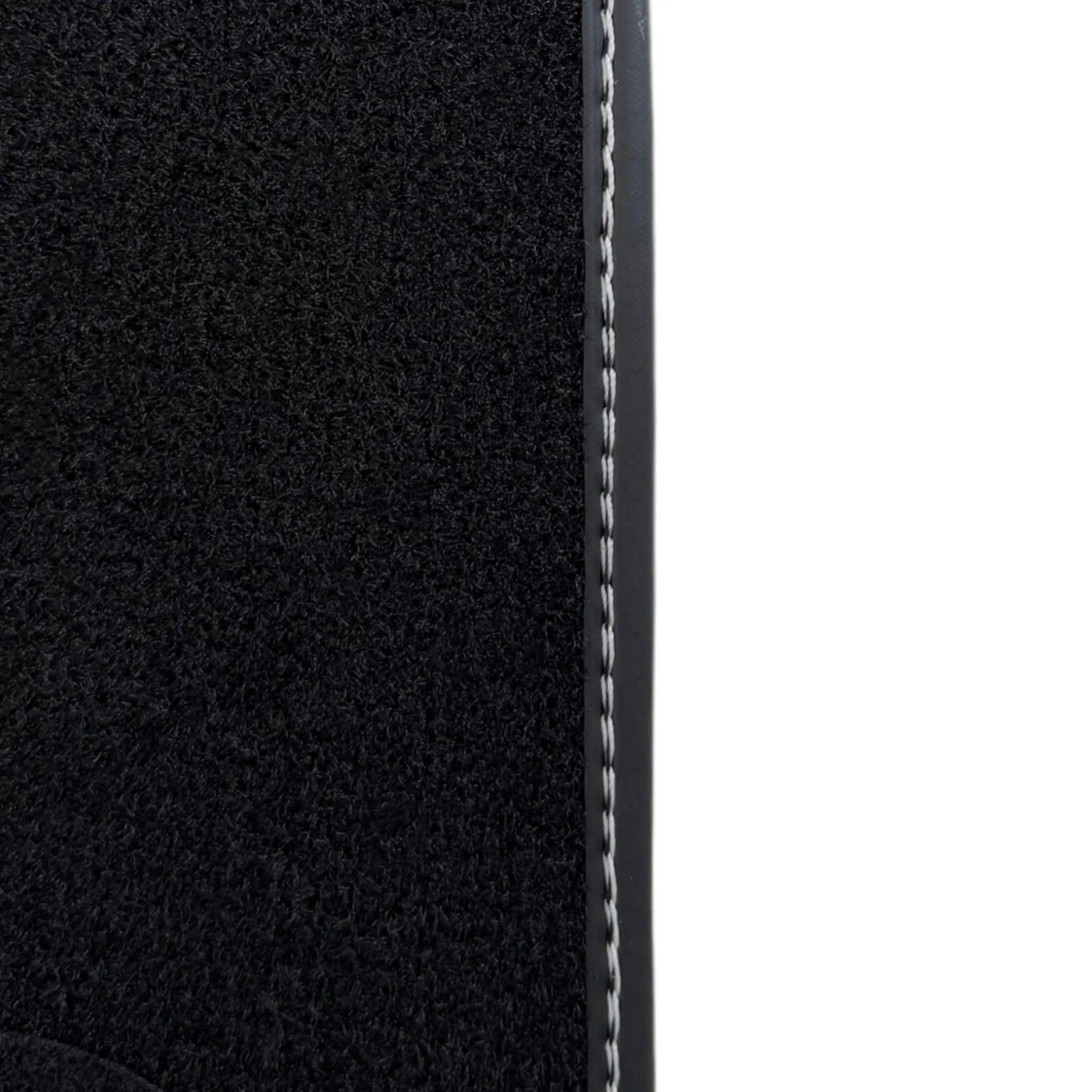 Black Floor Mats for Rolls Royce Phantom Drophead Coupe 2007-2016 with Gray Leather Borders