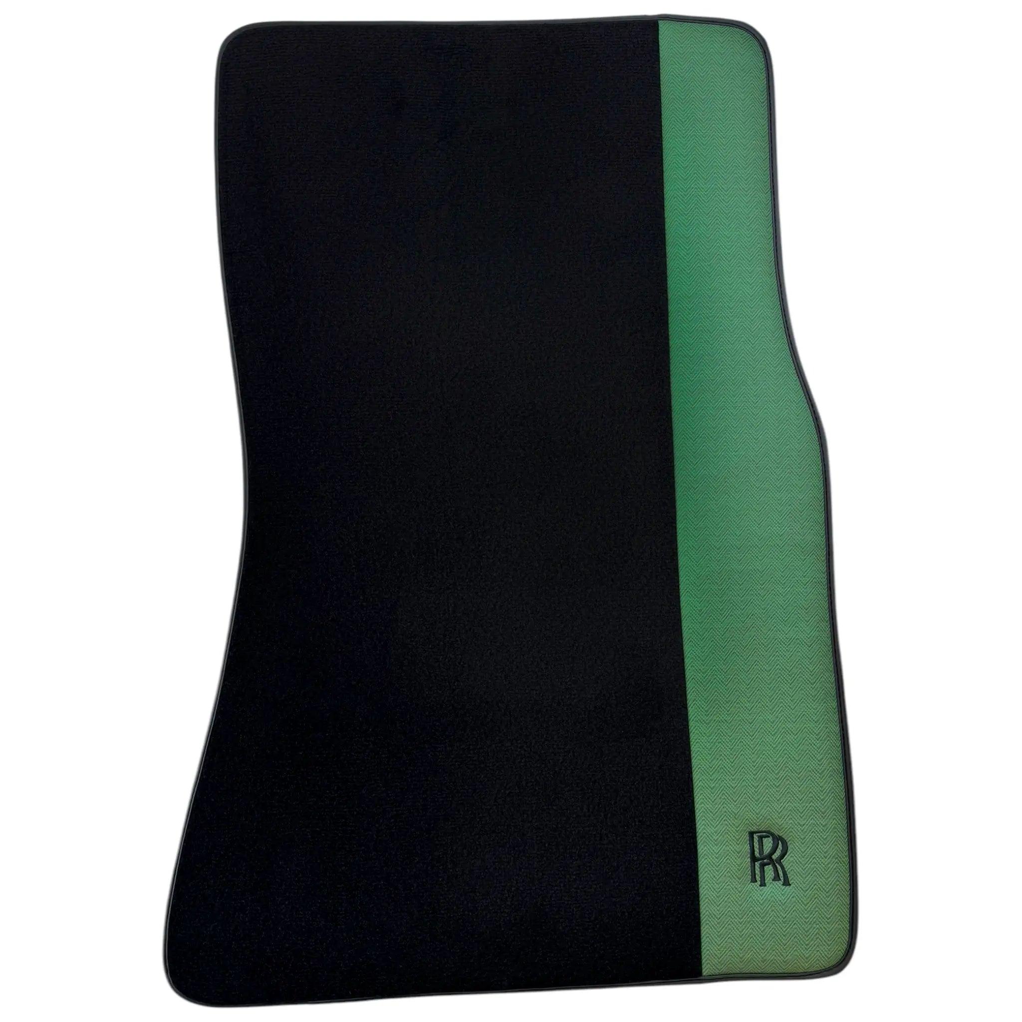 Black Floor Mats for Rolls Royce Phantom VIII (2017-2024) with Green Leather