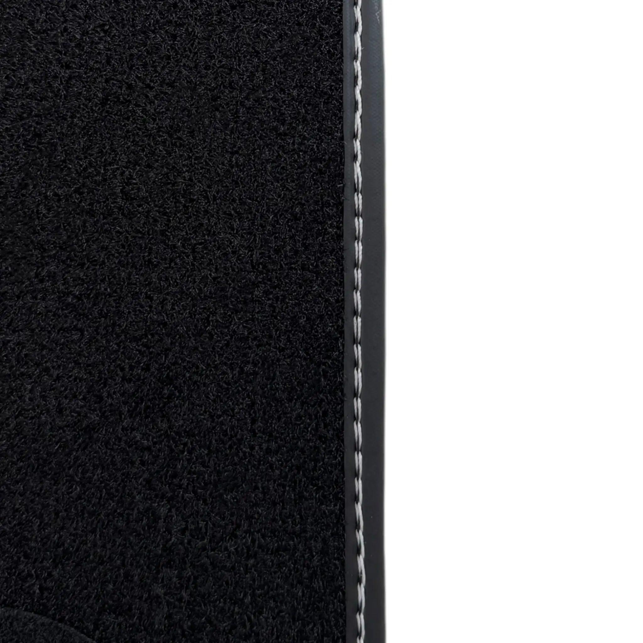 Black Floor Mats for Rolls Royce Spectre 2023-2024 with Gray Leather Borders