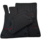 Black Leather Floor Mats For Mercedes Benz CLS-Class X218 Shooting Brake Facelift (2014-2018) | ER56 Design - AutoWin