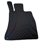 Black Leather Floor Mats For Mercedes Benz CLS-Class X218 Shooting Brake Facelift (2014-2018) | ER56 Design - AutoWin