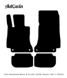 Black Leather Floor Mats For Mercedes Benz E-Class C238 Coupe (2017-2023) | ER56 Design - AutoWin