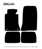 Black Leather Floor Mats For Mercedes Benz E-Class W124 Sedan (1985-1995) | ER56 Design - AutoWin