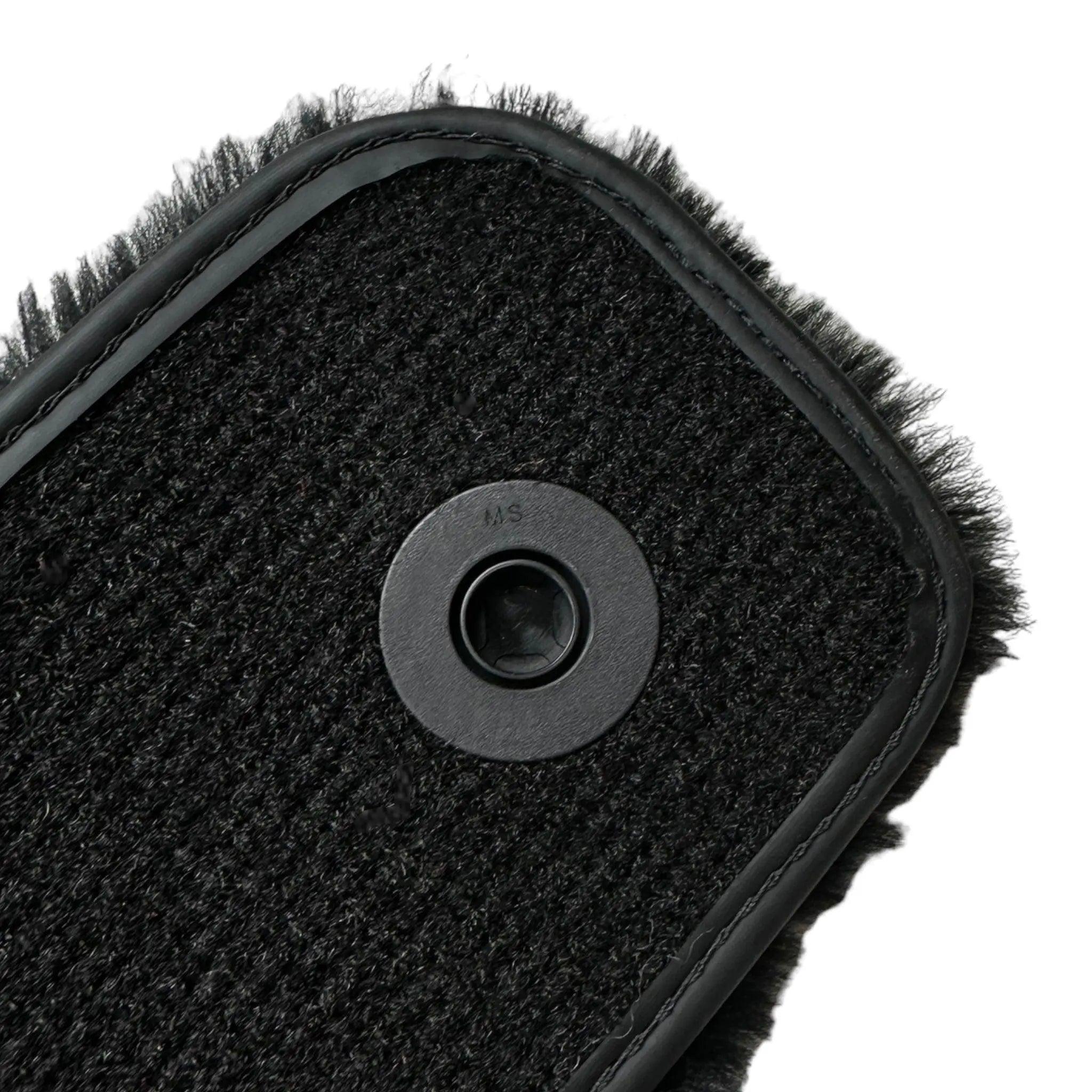 Black Sheepskin Floor Mats For Mercedes Benz A-Class W177 Hatchback (2018-2023) | ER56 Design - AutoWin