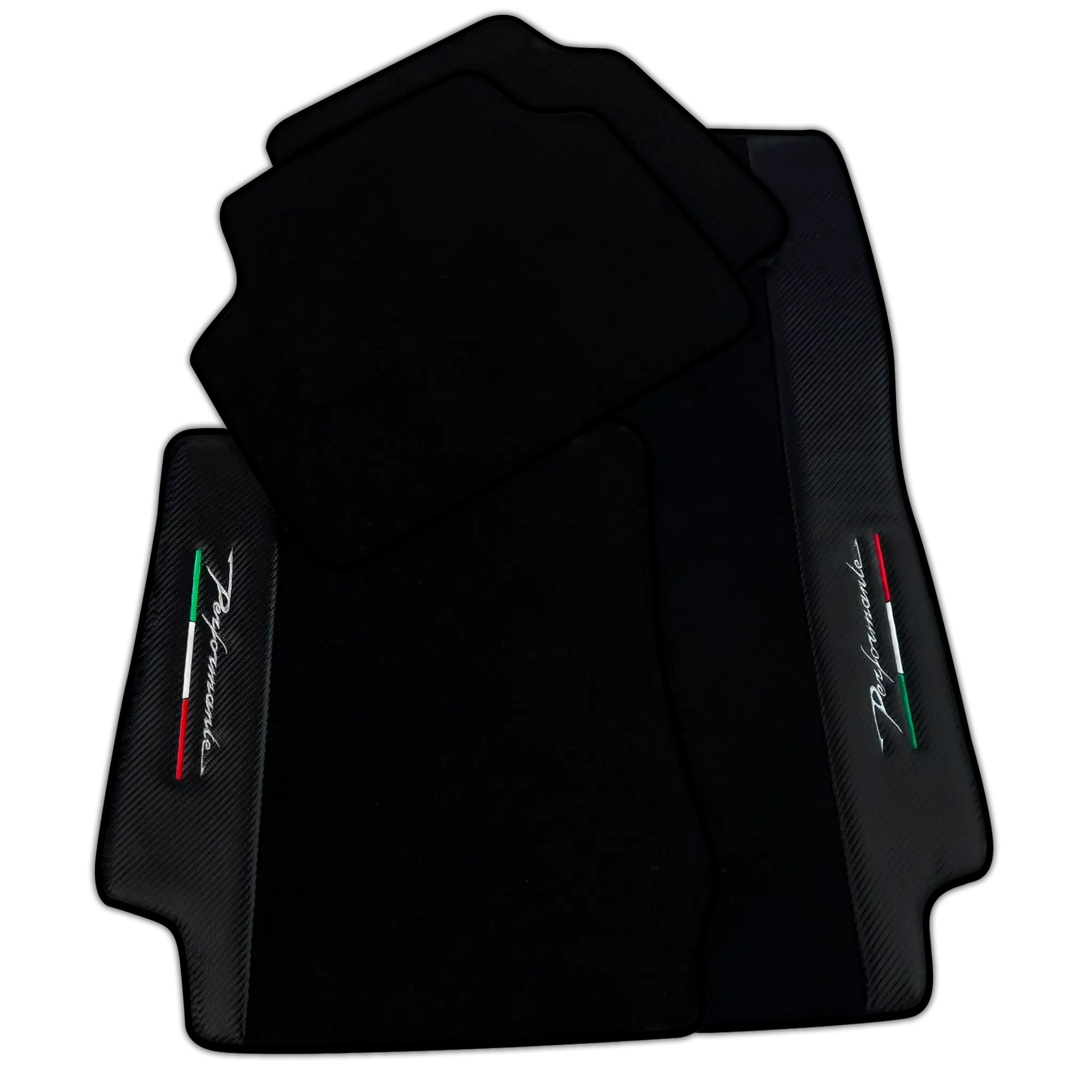 Carbon Fiber Black Floor Mats for Alfa Romeo Giulia (1962-1978) | Performante