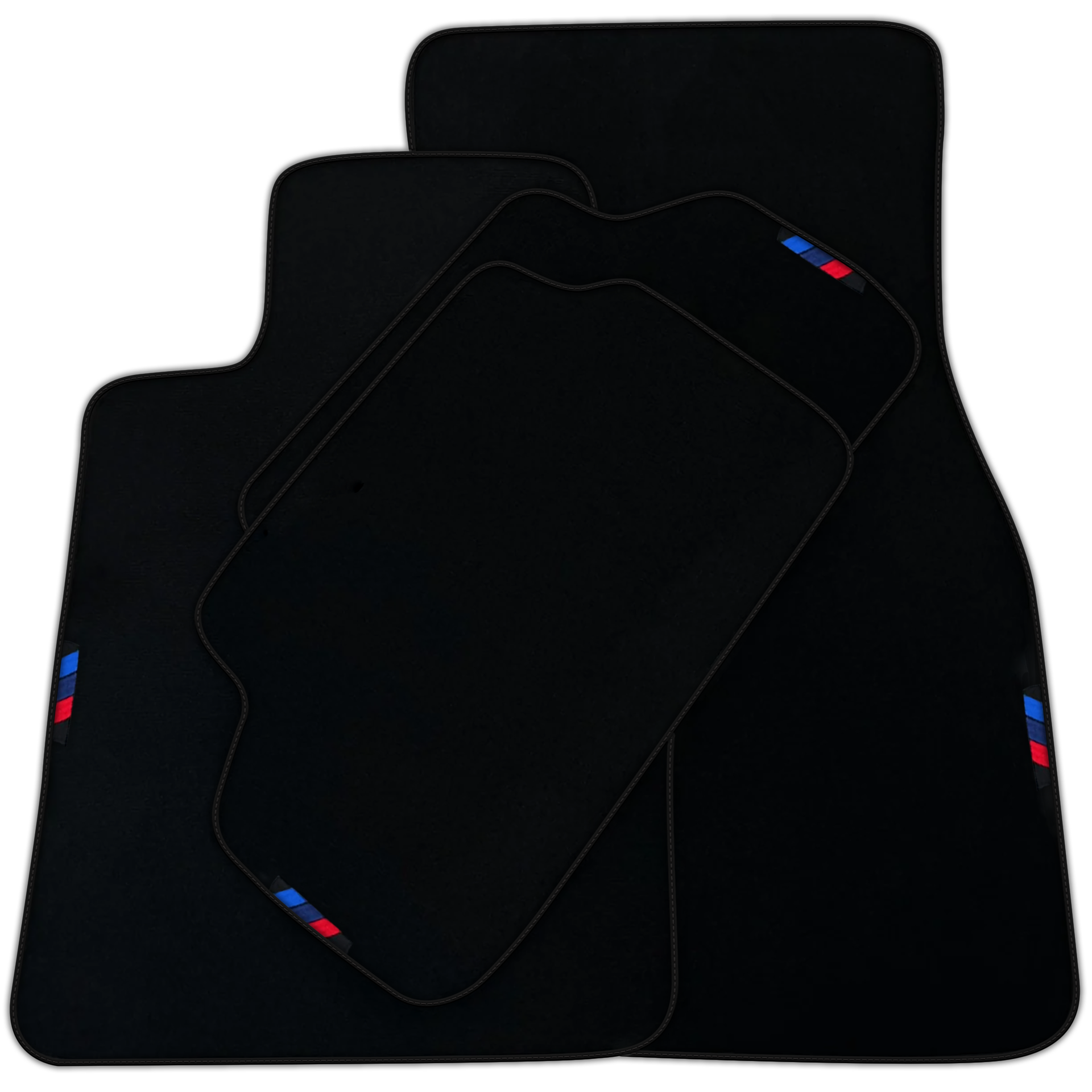 Black Floor Mats For BMW M3 F80 Series | Orange Trim AutoWin Brand | Various Trim Colors