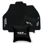 Premium Black Leather Floor Mats for Ferrari 458 Spider (2012-2015)