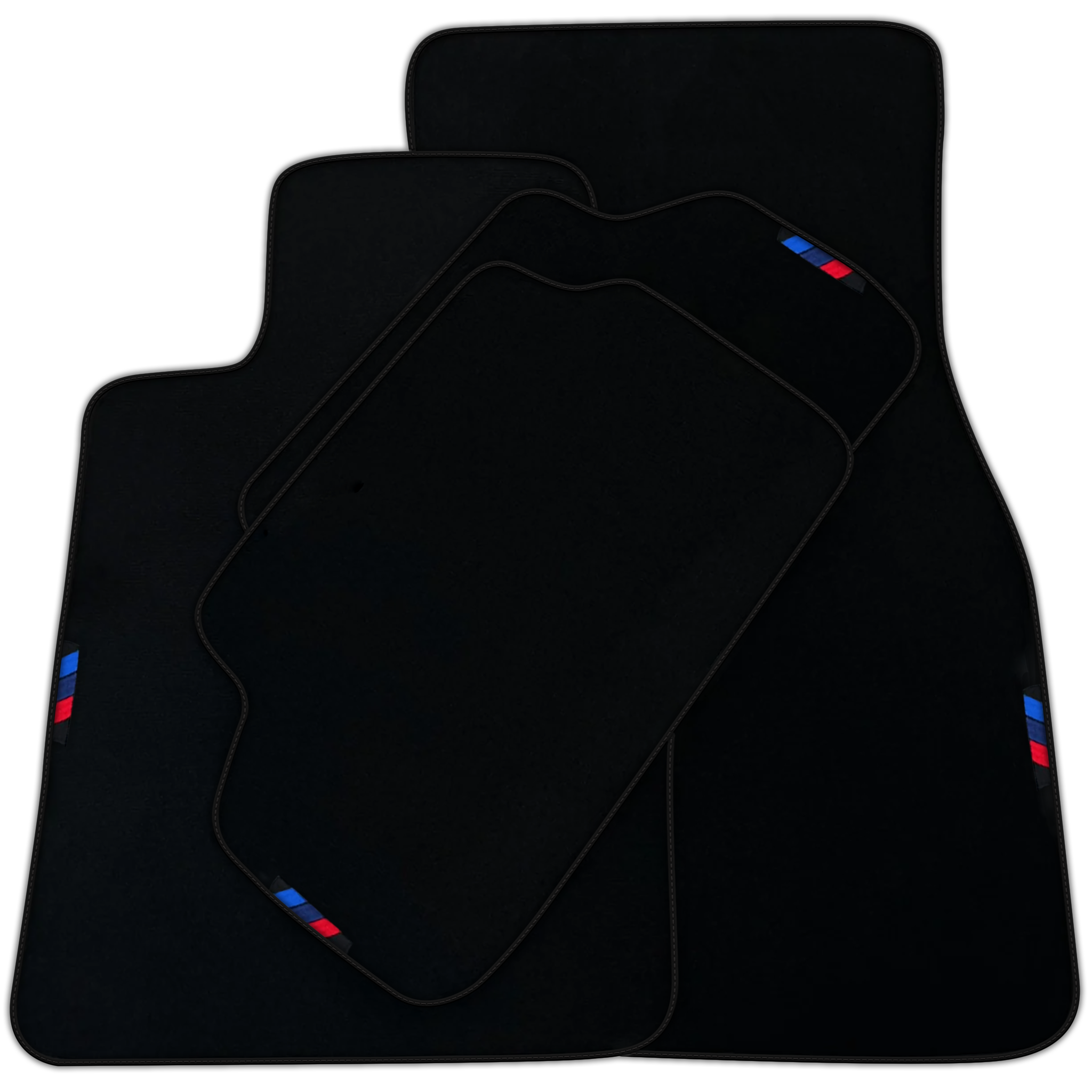 Black Floor Mats For BMW 5 Series G30 with German Flag | Various Trim Colors