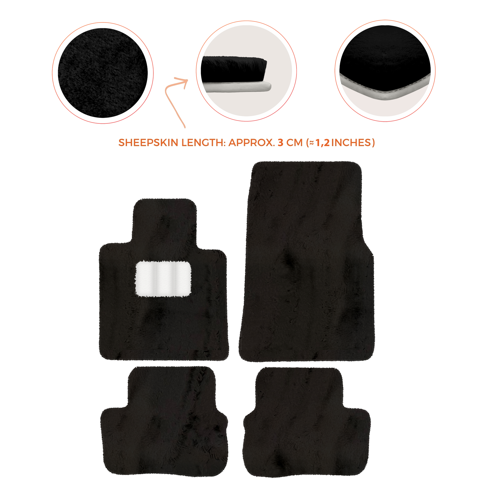 Premium Black Floor Mats for Rolls Royce Cullinan (2018-2025)