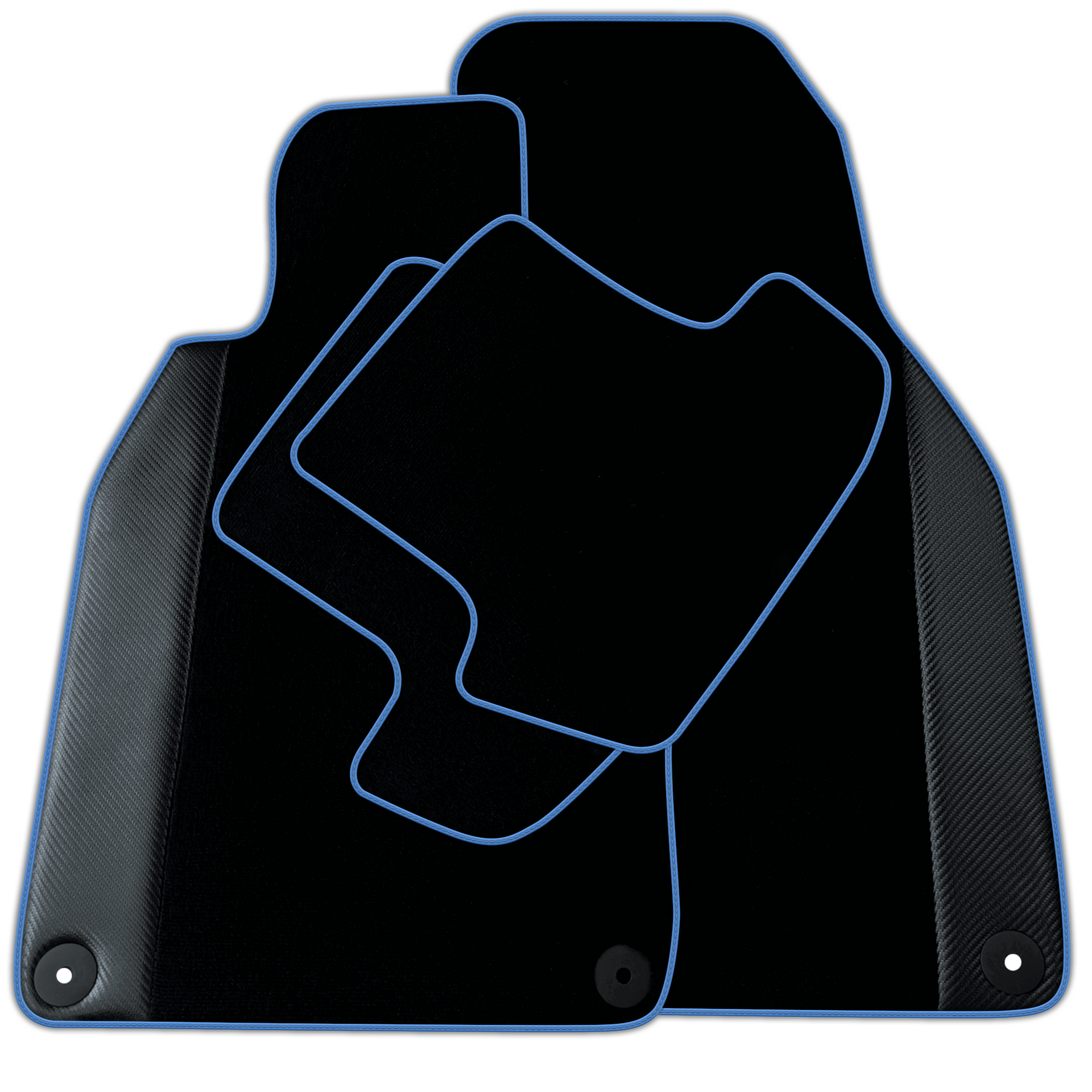 Black Floor Mats for Porsche Cayenne (2018-2023) with Carbon