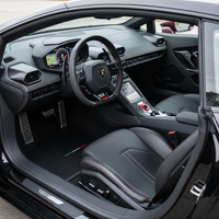 Tapetes de carro de fibra de carbono para Lamborghini Huracan com bandeira italiana