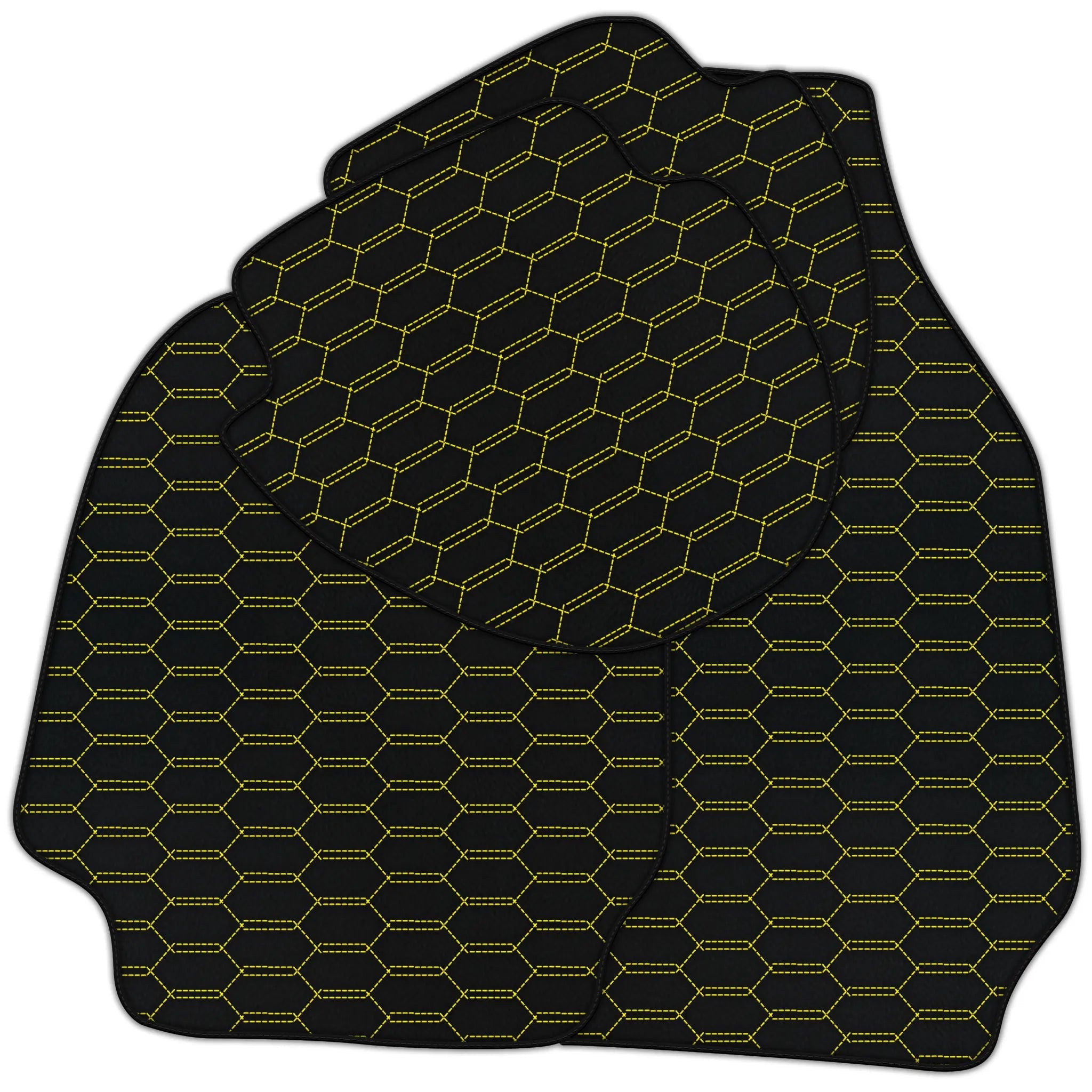 Custom Leather Floor Mats for Porsche 911 (1963-1989) - Hexagon Style