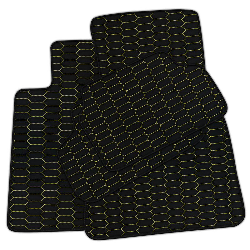 Customizable Leather Floor Mats with Raptor Hex Pattern for BMW F12 2-door Convertible (2011-2018)