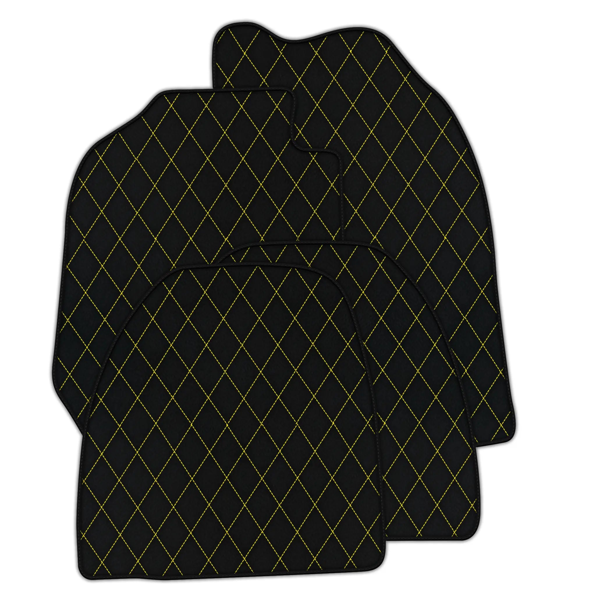 Customizable Leather Floor Mats with Single Diamond Pattern for Porsche 911 - 964 (1989-1994)