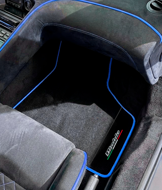 Customizable Leather Floor Mats with Triangle Pattern for Lamborghini Diablo (1990-2001) - AutoWin