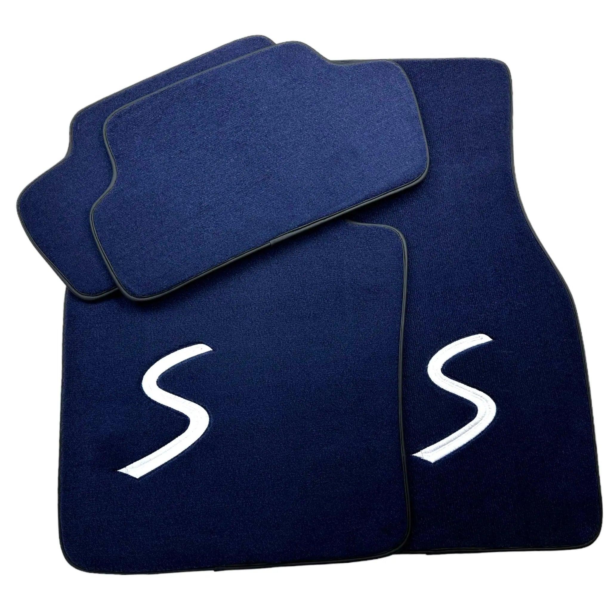 Dark Blue Floor Mats for Mini Cabrio R56 Convertible (2009-2016) - AutoWin