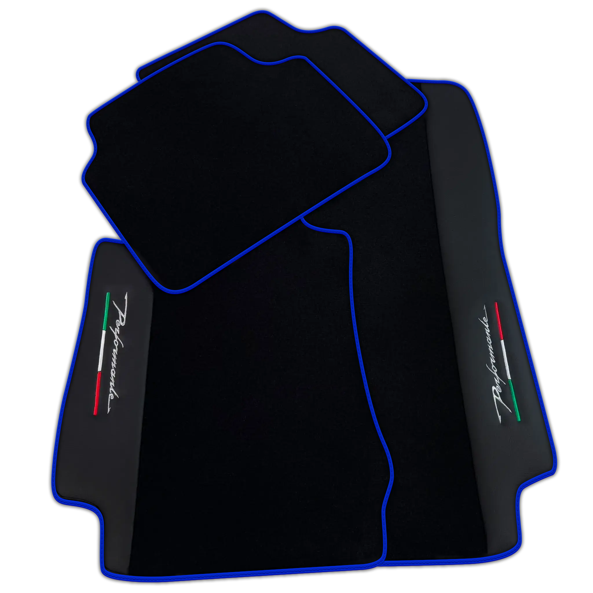 Black Floor Mats for Alfa Romeo Giulia (1962-1978) with Leather | Performante