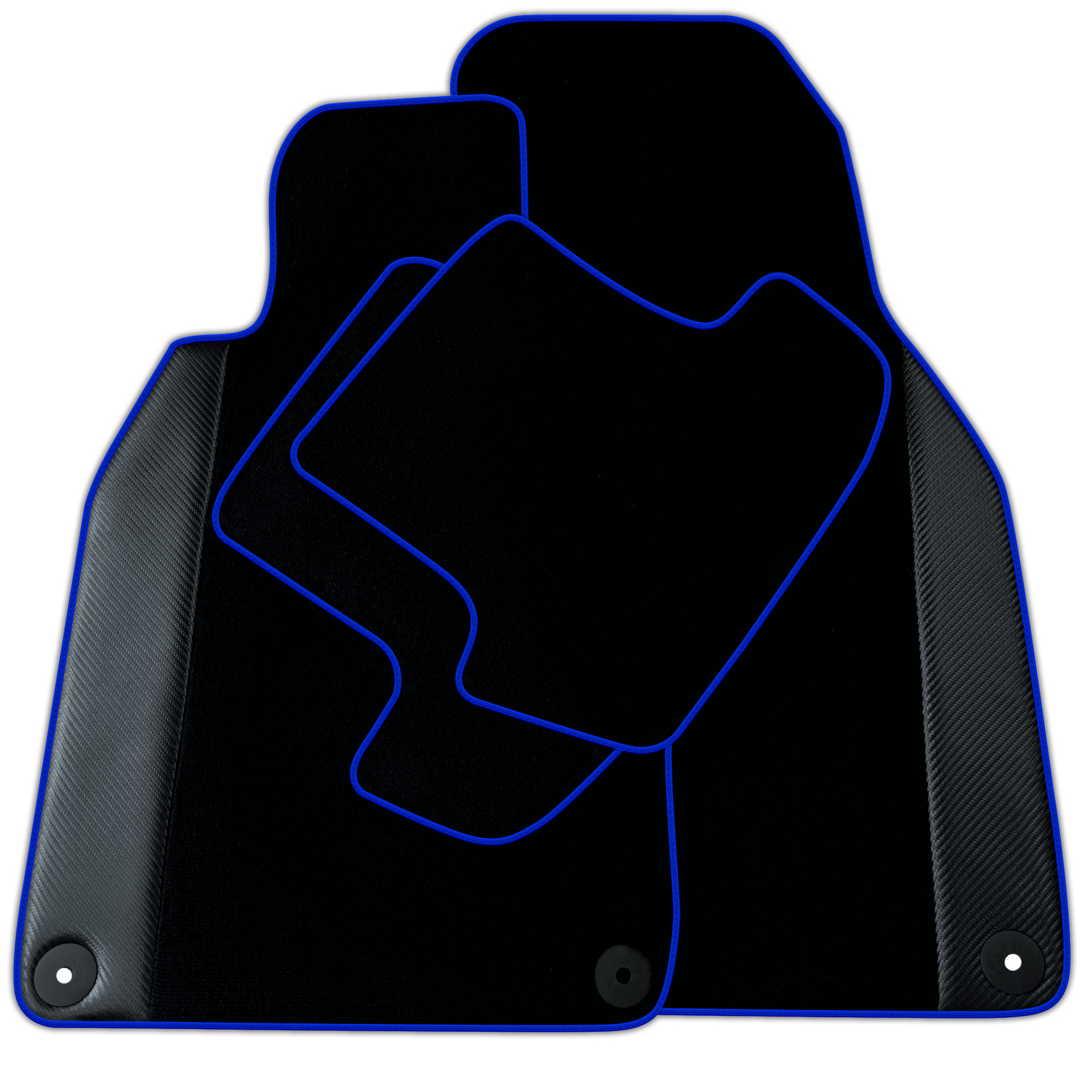 Black Floor Mats for Porsche Taycan (2020-2023) with Carbon