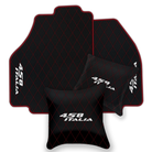 Premium Black Leather Floor Mats for Ferrari 458 Spider (2012-2015)