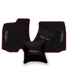 Custom Black Leather Floor Mats for Ferrari 812 Superfast (2018-2023)