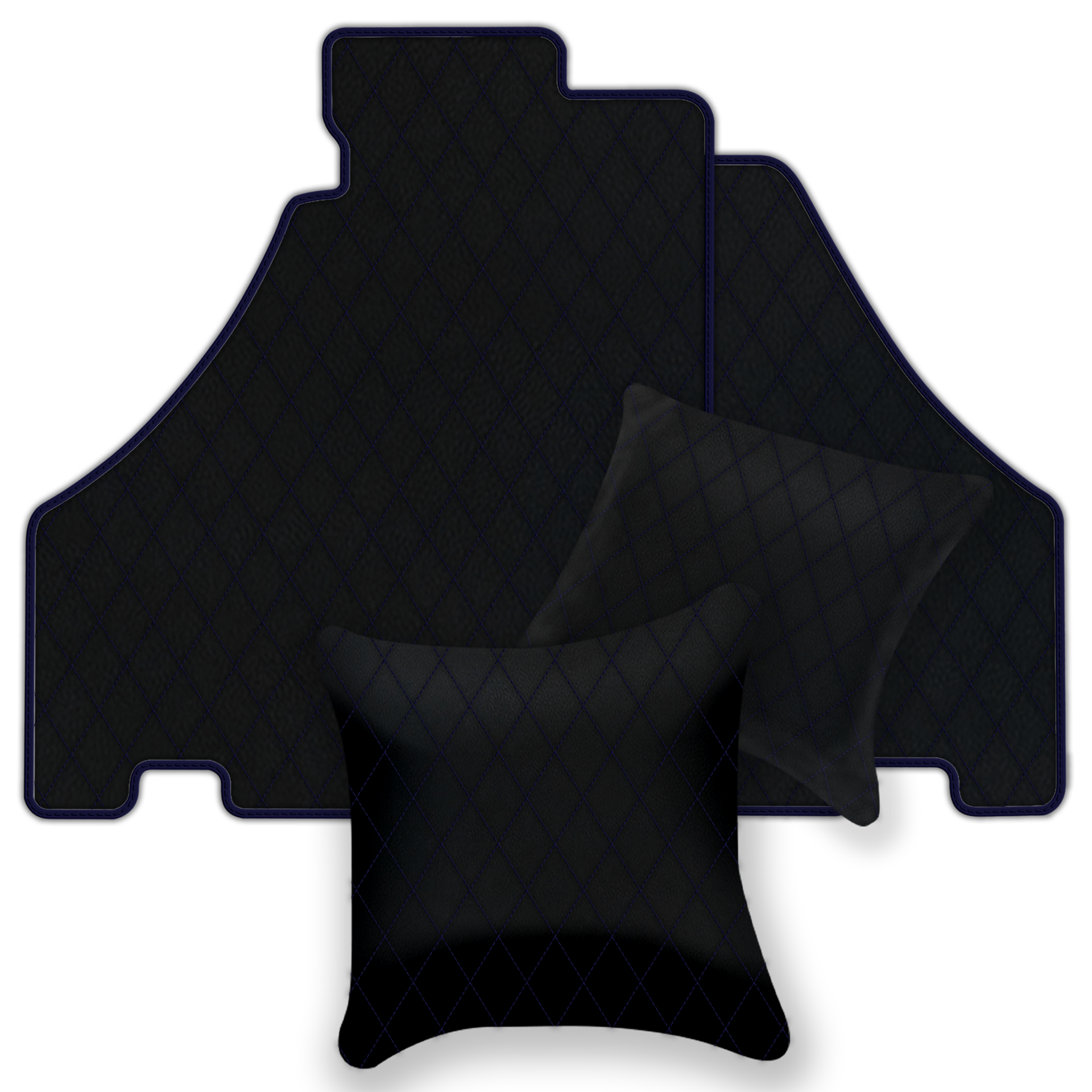 Premium Black Leather Floor Mats for Ferrari 360 (1999-2005)