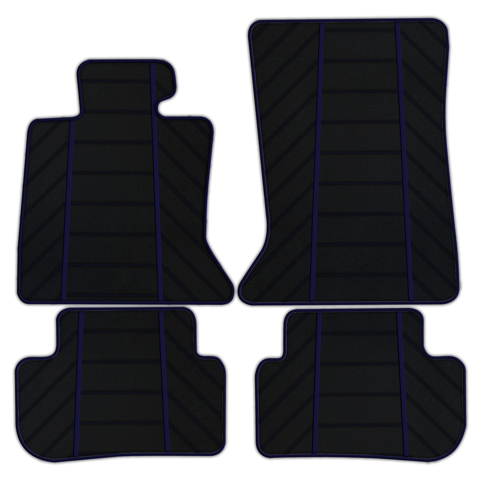 Premium Black Leather Floor Mats for Ferrari California | Full Set