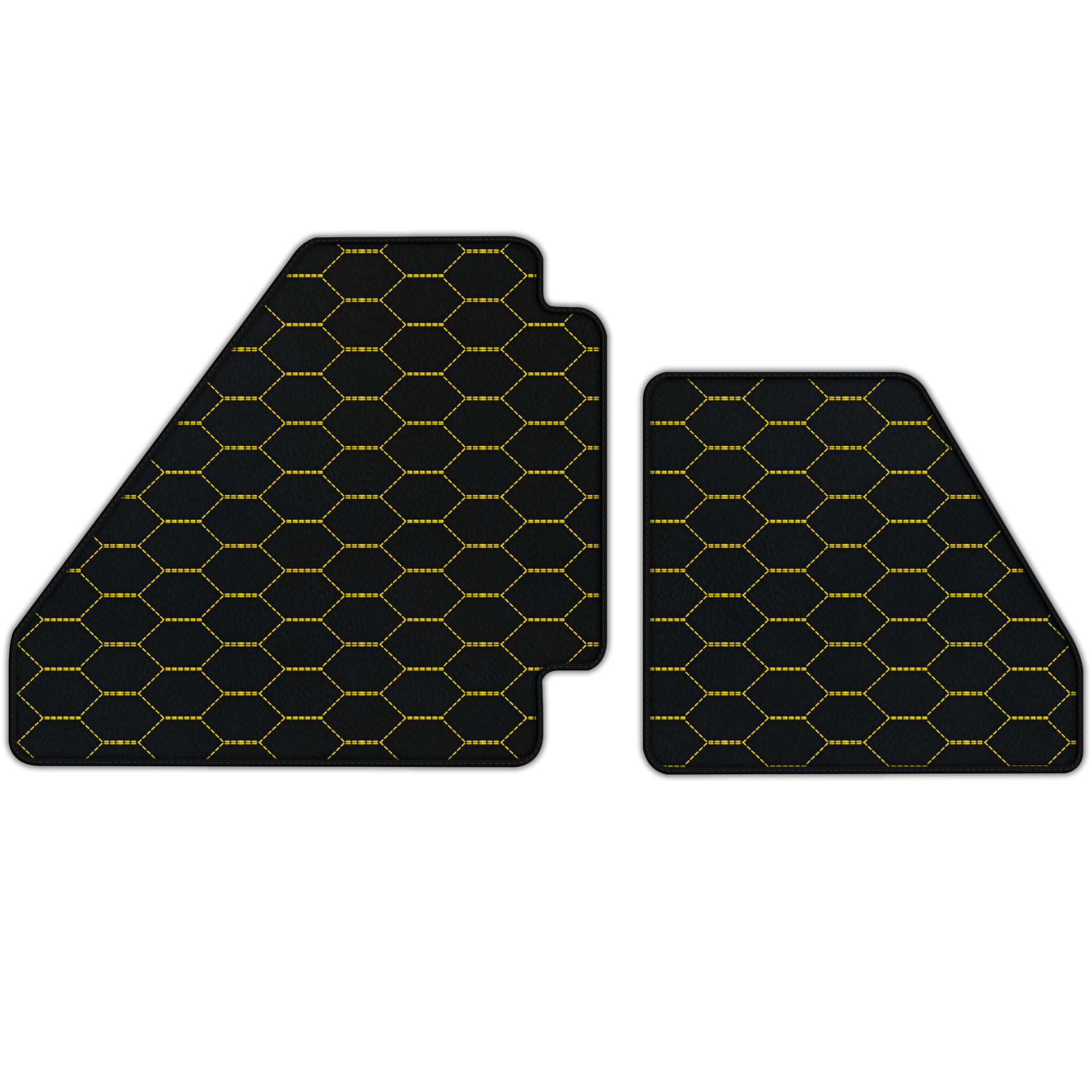 Customizable Leather Floor Mats with Hexagon Hex Pattern for Ferrari F40 (1987-1996) - AutoWin