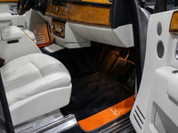 Black Floor Mats For Rolls Royce Black Badge Phantom Orange Alcantara
