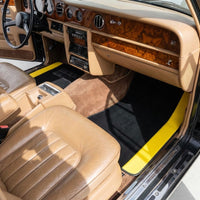 Tapetes de carro personalizados para Rolls Royce Wraith (2013–2023) com couro amarelo