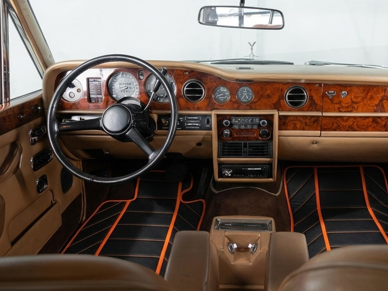 Custom Floor Mats for Rolls Royce Wraith (2013–2023) with Blue Alcantara - AutoWin