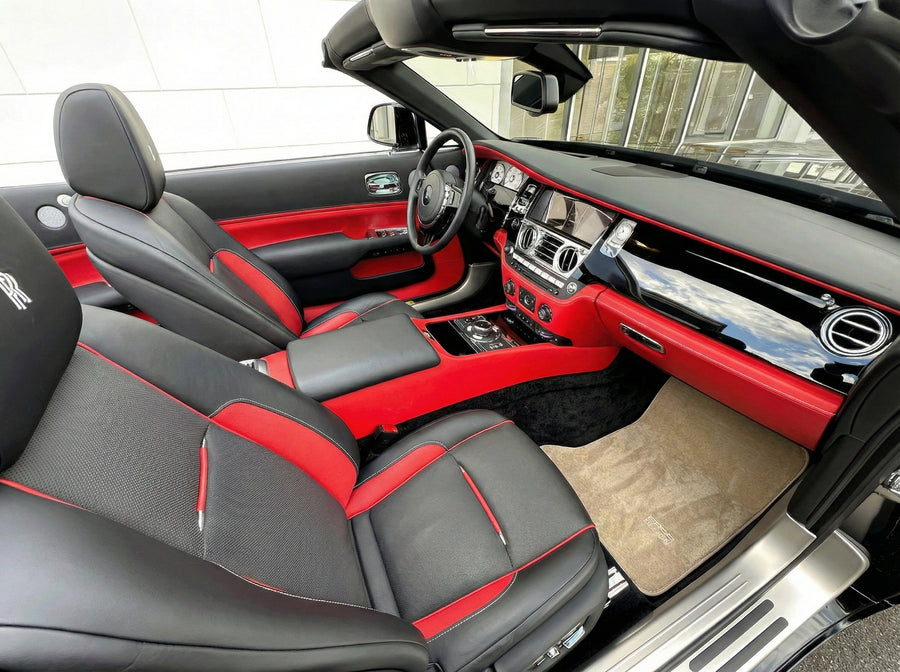 Tapetes Automotivos Para Rolls Royce Dawn Rr6 2016-2023 Bege Design ER56