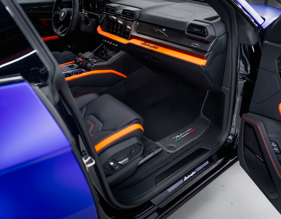Tapetes de Carro Para Lamborghini Urus Performante Com Couro de Carbono
